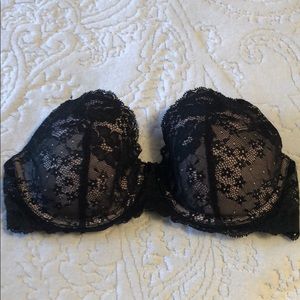 Victoria’s Secret black lace bra. Size 34 D